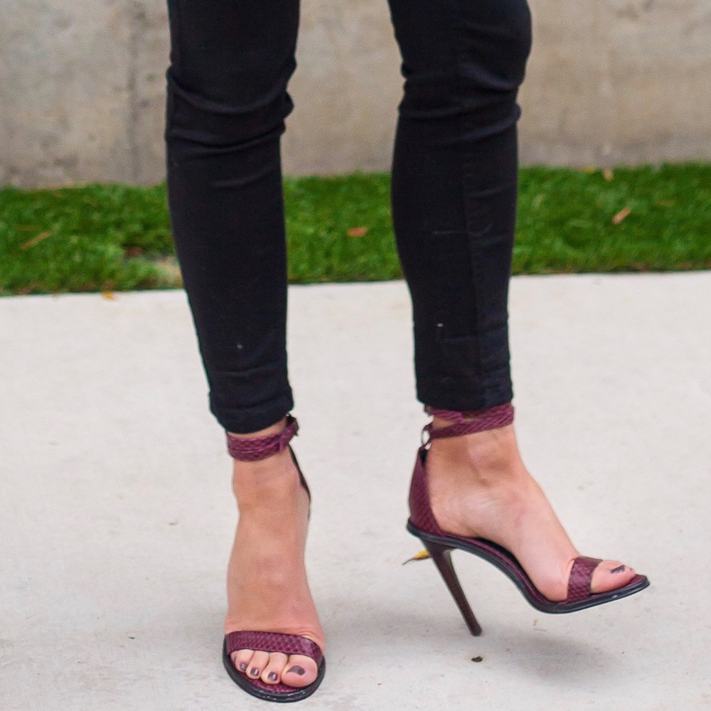 Tibi Amber Heel in Maroon